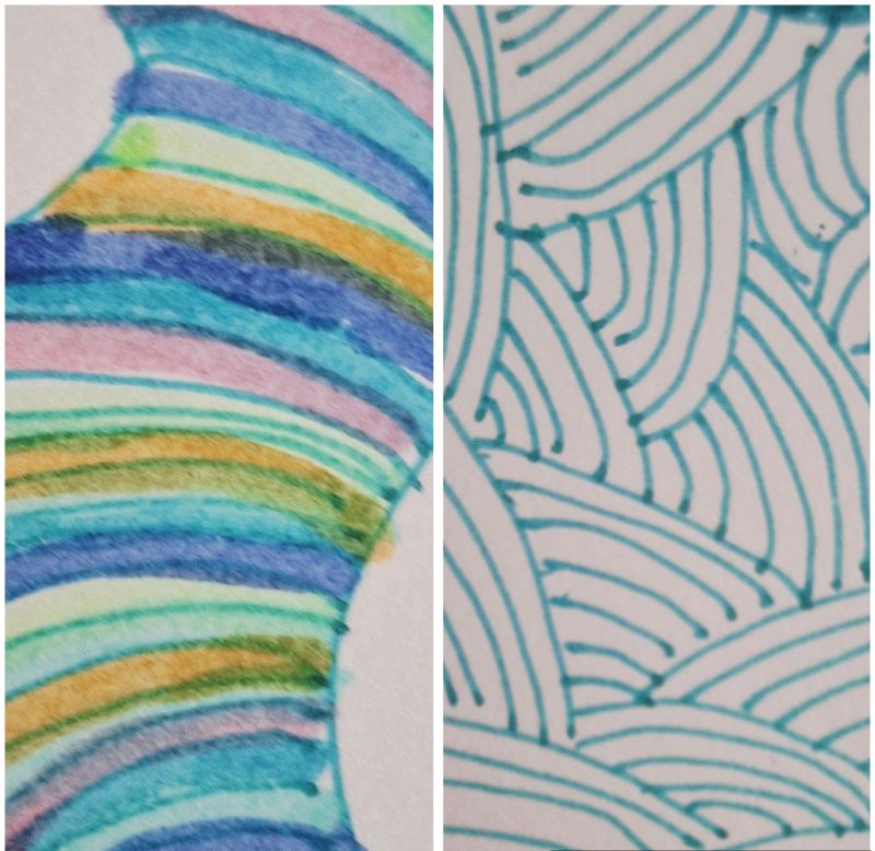 Dessin zentangle au tiers lieu